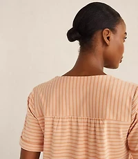 Haven Well Within Organic Cotton Jersey Striped Short Sleeve Sleep Top