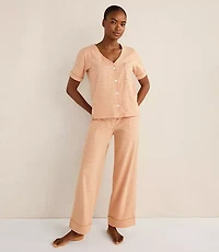 Haven Well Within Organic Cotton Jersey Striped Short Sleeve Sleep Top