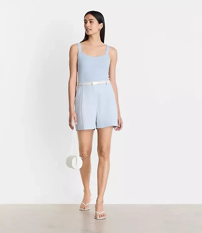 LOFT Versa Pure Spun Pleated Shorts