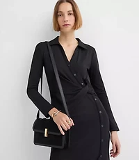 Button Twist Midi Dress