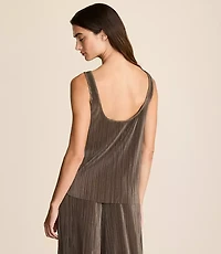 Lou & Grey Plisse Tie Back Tank Top