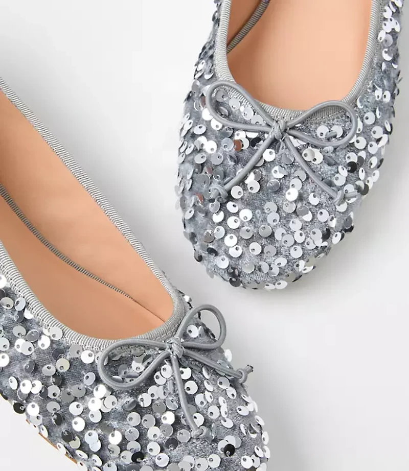 Sequin Ballet Flats