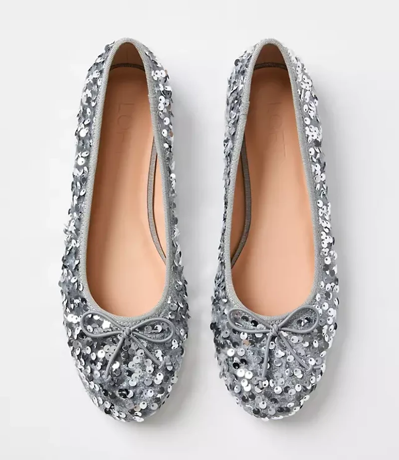 Sequin Ballet Flats