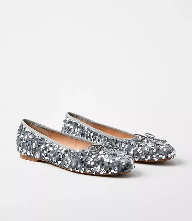 Sequin Ballet Flats