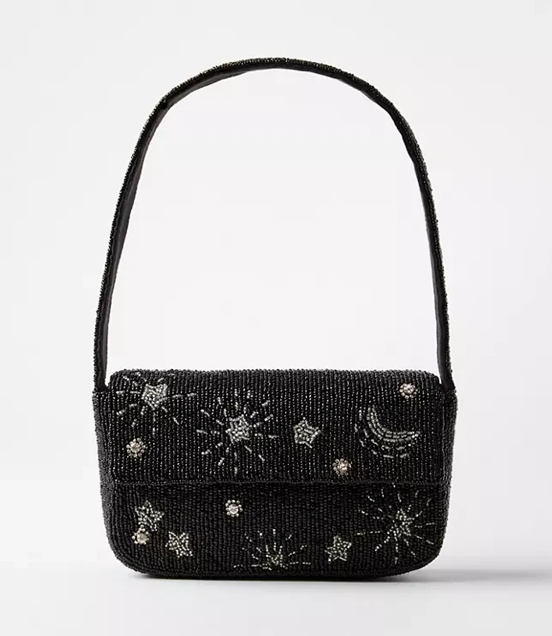 Moon & Star Beaded Shoulder Bag