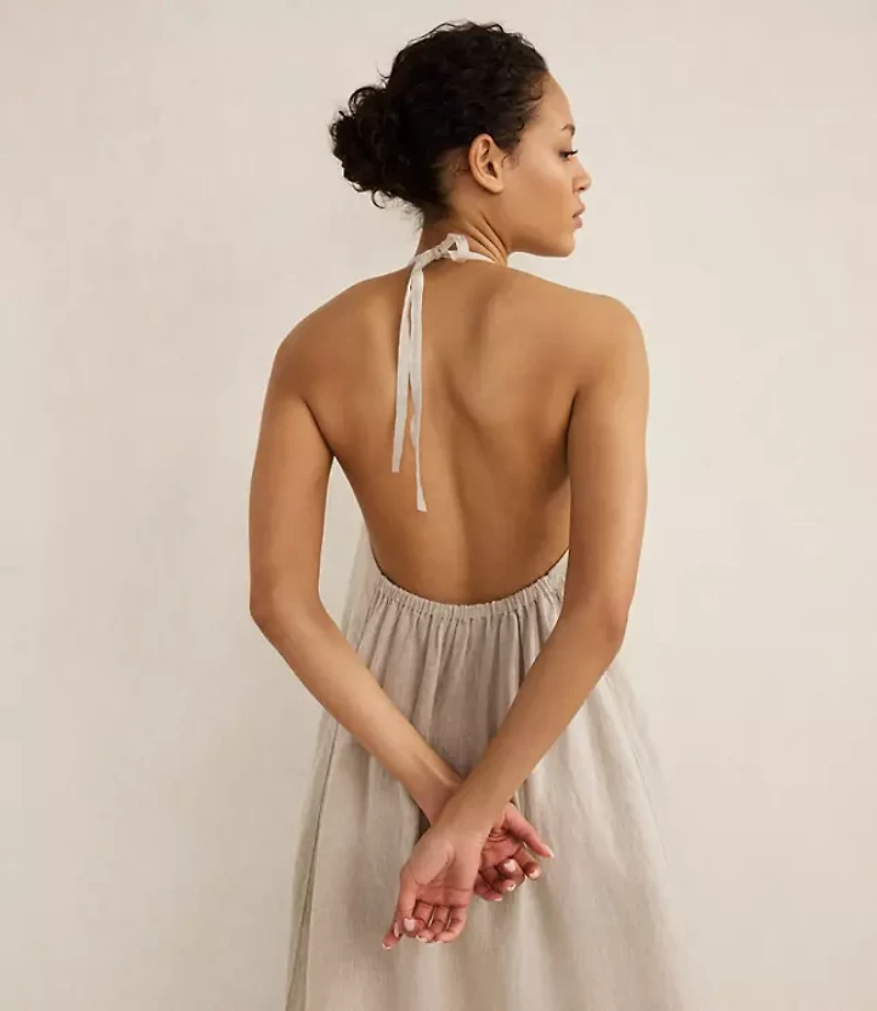 Haven Well Within Linen Halter Midi Dress