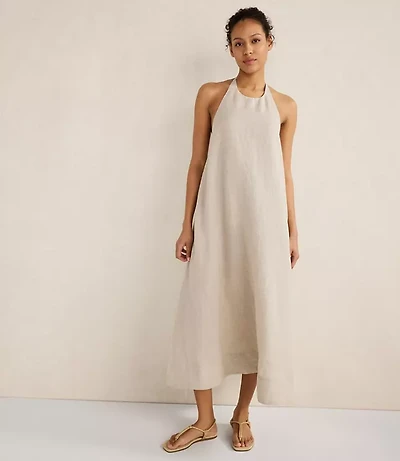 Haven Well Within Linen Halter Midi Dress