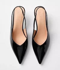 Patent Slingback Kitten Heels