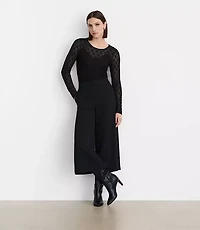 LOFT Versa Geo Lace Long Sleeve Top