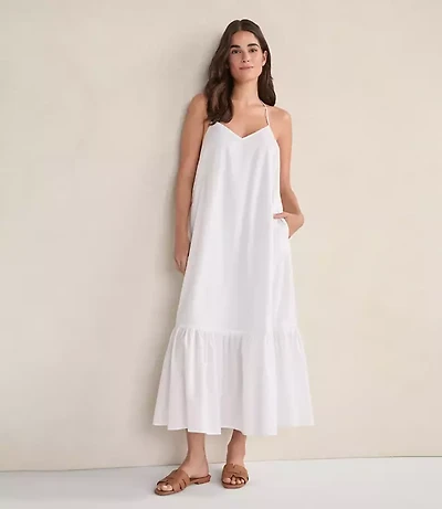Haven Well Within Organic Cotton Poplin Tiered Midi Dress