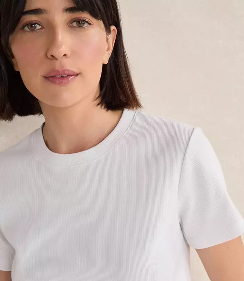 Haven Well Within Organic Cotton Rib Knit Short Sleeve Tee