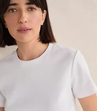 Haven Well Within Organic Cotton Rib Knit Short Sleeve Tee