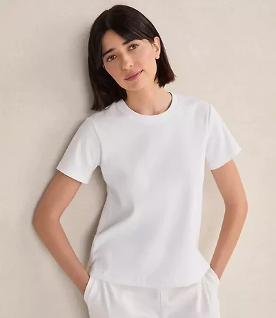 Haven Well Within Organic Cotton Rib Knit Short Sleeve Tee