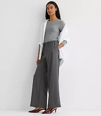 Heathered Micro Modal Crew Neck Long Sleeve Tee