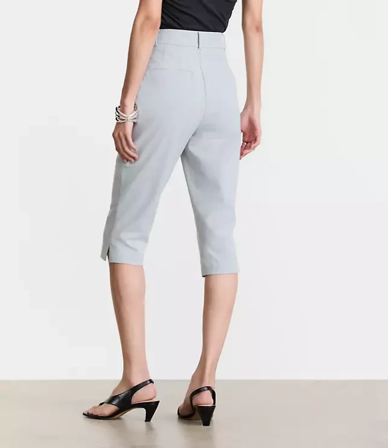 LOFT Versa Seasonless Stretch Slim Crop Pants Heather