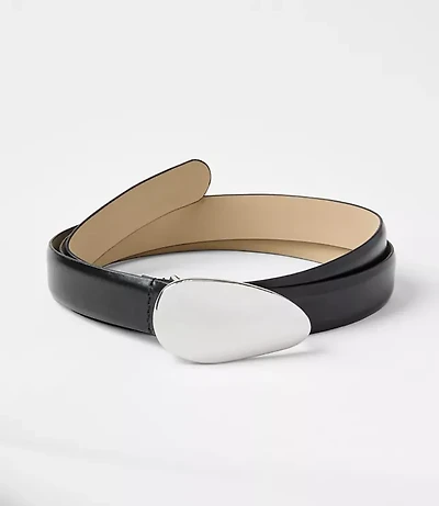 Bean Buckle Leather Belt