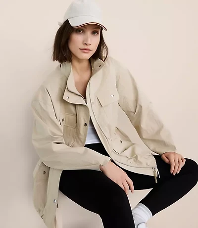 Lou & Grey Peached Bubble Utility Jacket