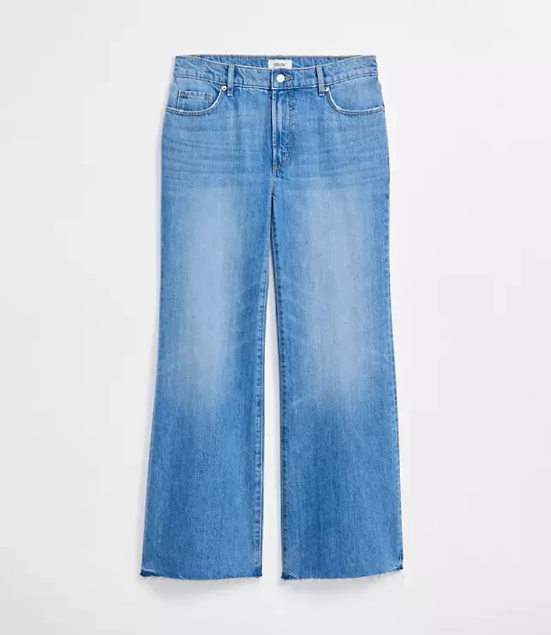 Rivete Fresh Cut Mid Rise Relaxed Flare Jeans Light Wash
