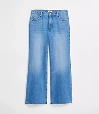 Rivete Fresh Cut Mid Rise Relaxed Flare Jeans Light Wash