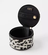 Snow Leopard Beaded Jewelry Box