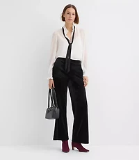 Petite Clean Wide Leg Pants Velvet