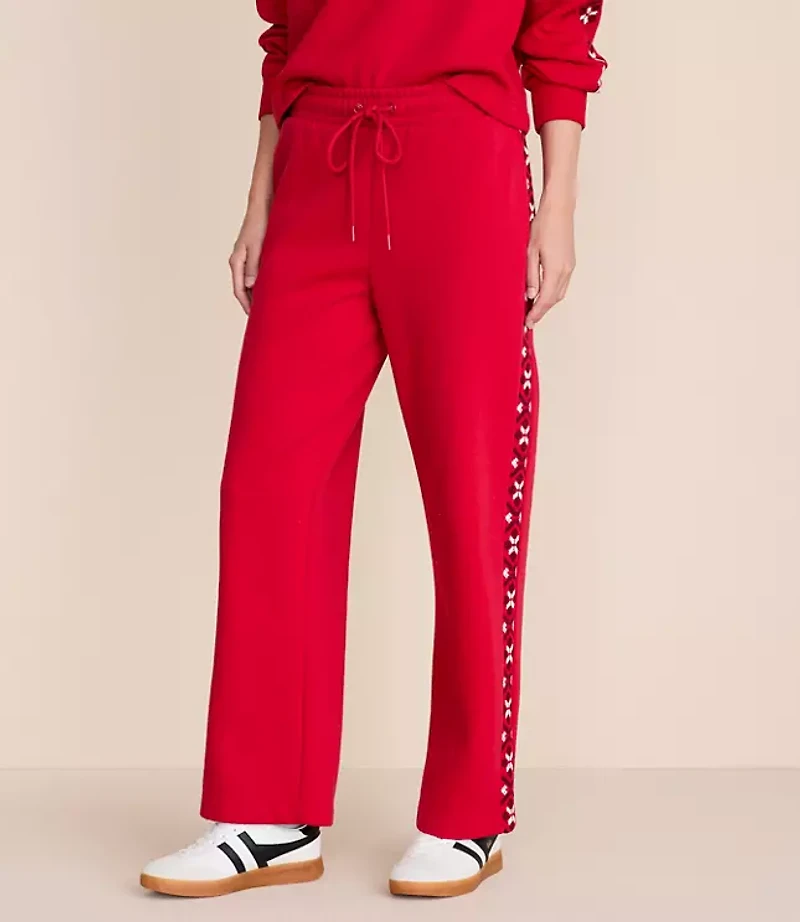 Lou & Grey Elite Fleece Pintucked Straight Leg Pants