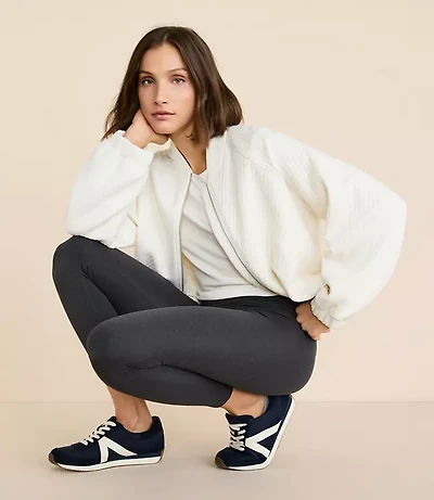 Lou & Grey Heathered Cozy Fleece Back Leggings