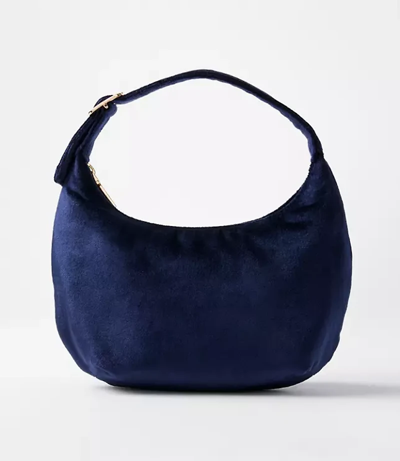 Velvet Top Handle Bag