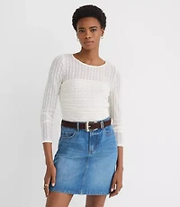 Lace Ruched Bodice Top