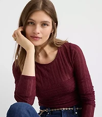 Lace Ruched Bodice Top