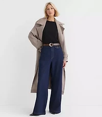 Petite High Rise Trouser Jeans Dark Rinse