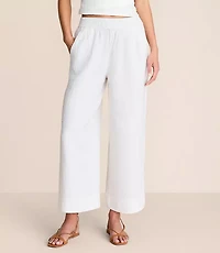 Lou & Grey Flecked Triple Cloth Wide Leg Crop Pants