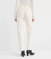 Rivete Curvy High Rise Straight Jeans Ivory