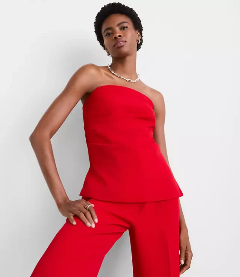 Petite LOFT Versa Crepe Drape Bustier