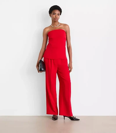 Petite LOFT Versa Crepe Drape Bustier