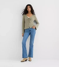 Rivete Petite Mid Rise Boot Jeans Vintage Wash