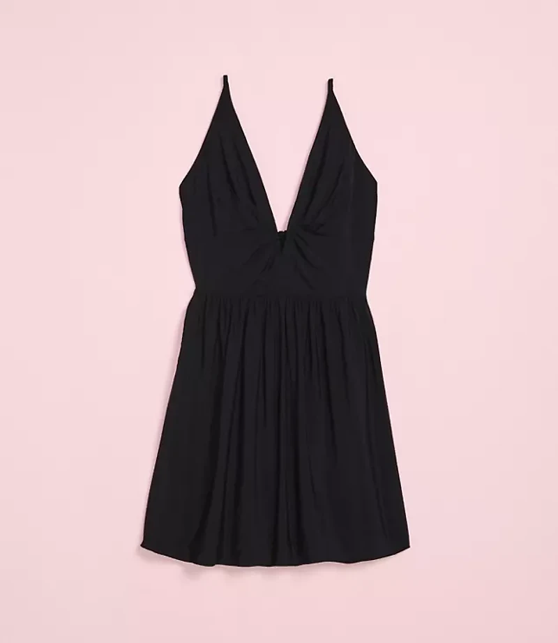 Lately V-Neck Flare Mini Dress