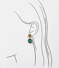 Sparkle Enamel Drop Statement Earrings