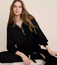 Lou & Grey Cinched Scubasoft Half Zip Top