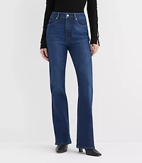 Rivete Petite Curvy High Rise Slim Flare Jeans Muse Wash