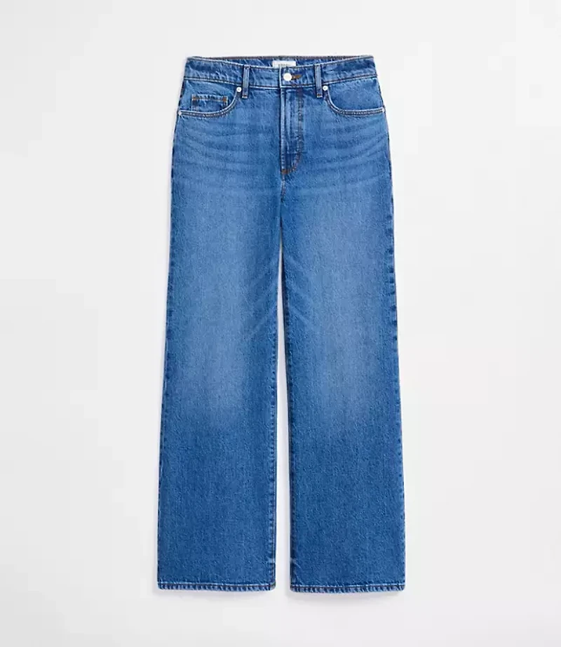 Rivete Curvy High Rise Wide Leg Jeans Vintage Dark Wash