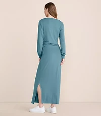 Lou & Grey Brushed Jersey Cinched Maxi Dress