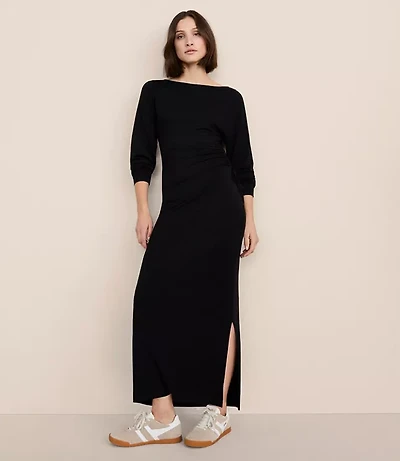 Lou & Grey Brushed Jersey Cinched Maxi Dress