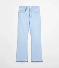 Rivete Unpicked High Rise Wide Leg Crop Jeans Wave Wash