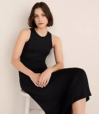 Lou & Grey Brushedsoft Ruched Tank Midi Dress