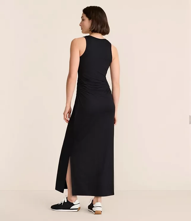 Lou & Grey Brushedsoft Ruched Tank Midi Dress