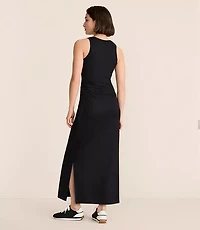 Lou & Grey Brushedsoft Ruched Tank Midi Dress