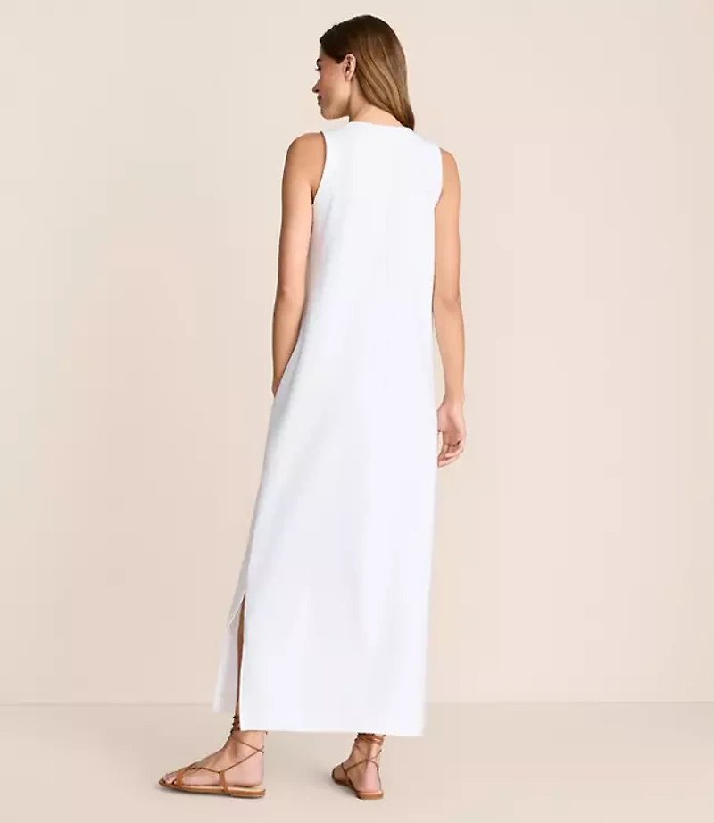 Lou & Grey Seersucker Tank Midi Pocket Dress