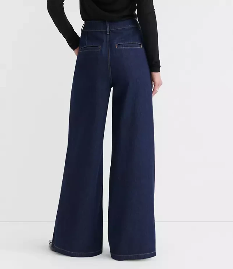 Curvy High Rise Trouser Jeans Dark Rinse