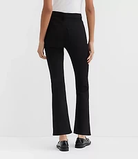Rivete High Rise Kick Crop Jeans Noir